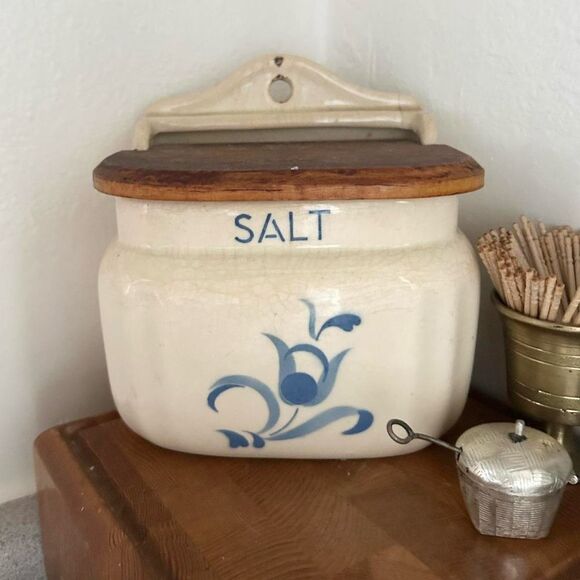 Vintage Other - 1930s Vintage Rörstrand Swedish Porcelain Salt Cellar Box